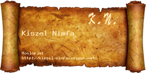 Kiszel Nimfa névjegykártya